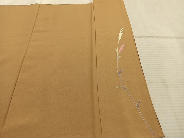 平和屋着物●京加賀友禅　百貫達雄　訪問着　短冊文　花菊　暈し染め　金彩　正絹　逸品　AABE5815fy