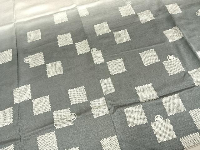 平和屋着物●訪問着　市松千鳥文　暈し染め　正絹　逸品　AABE5818fy