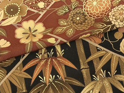 平和屋着物●ファッションデザイナー 花井幸子　振袖　駒刺繍　松竹梅　金彩　伊勢丹扱い　正絹　逸品　AABE5821fy