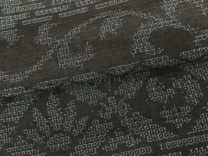 平和屋着物●結城紬　80亀甲　横段文　正絹　逸品　AABE5823fy