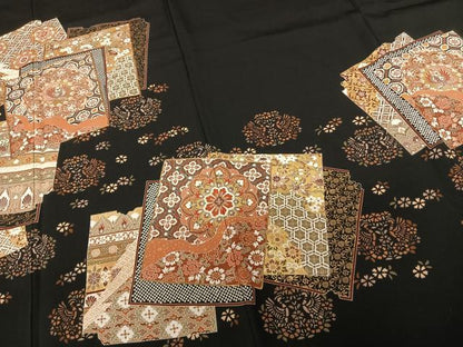 平和屋着物●豪華黒留袖　駒刺繍　色紙重ね文　金彩　ますいわ屋扱い　正絹　逸品　AABE5828fy