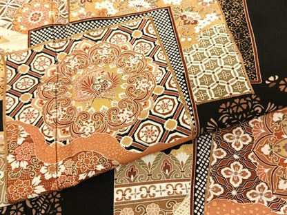 平和屋着物●豪華黒留袖　駒刺繍　色紙重ね文　金彩　ますいわ屋扱い　正絹　逸品　AABE5828fy