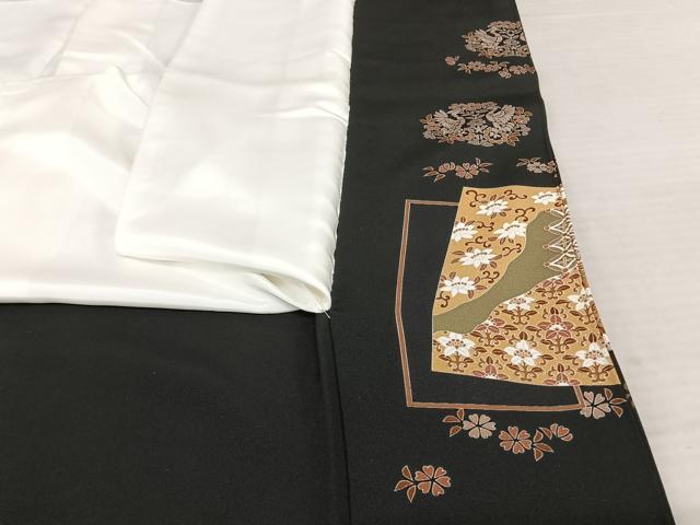 平和屋着物●豪華黒留袖　駒刺繍　色紙重ね文　金彩　ますいわ屋扱い　正絹　逸品　AABE5828fy