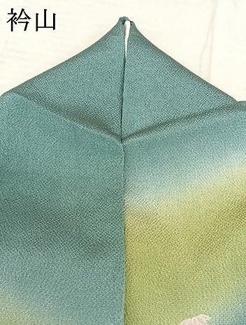平和屋着物●訪問着　友禅　作家物　風景花文　暈し染め　鬼しぼ縮緬　正絹　逸品　AABE5830fy