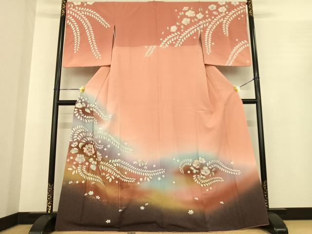平和屋着物●訪問着　絞り　辻が花　暈し染め　金彩　正絹　逸品　AABE5831fy