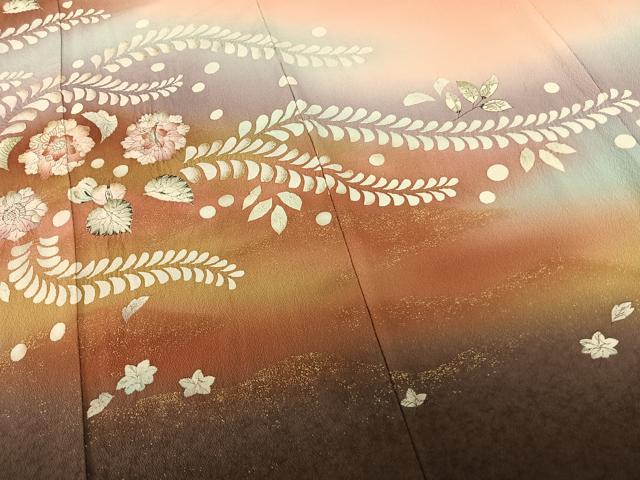 平和屋着物●訪問着　絞り　辻が花　暈し染め　金彩　正絹　逸品　AABE5831fy