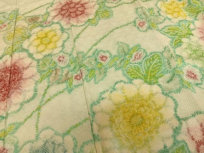 平和屋着物●豪華振袖　総絞り　草花文　正絹　逸品　AABE5834fy
