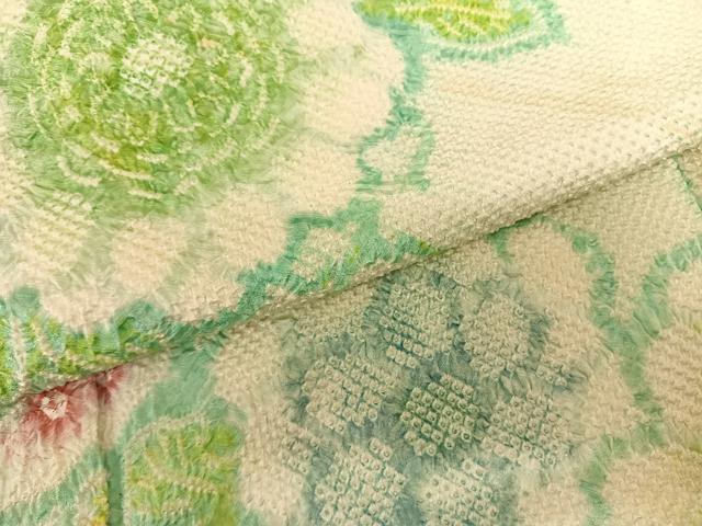 平和屋着物●豪華振袖　総絞り　草花文　正絹　逸品　AABE5834fy