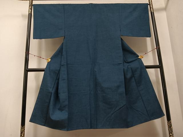 平和屋着物●男性　紬　アンサンブル　色無地　褐返し色　正絹　逸品　AABE5849ph