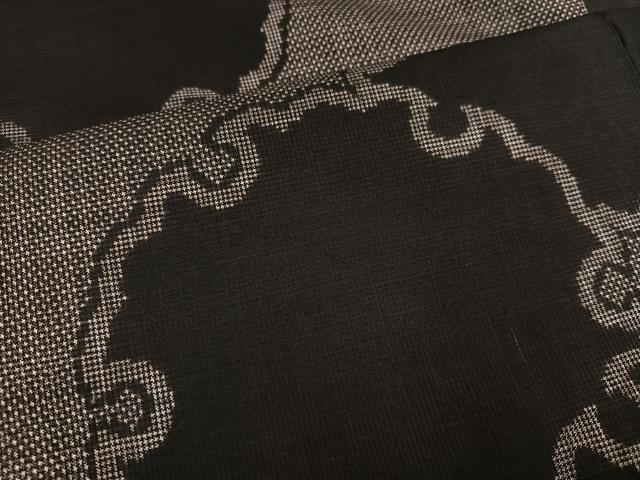 平和屋着物●本場大島紬　一元7マルキ　雪輪文　正絹　逸品　未使用　AABE5865ph 平和屋着物○本場大島紬 一元7マルキ 雪輪文 正絹 逸品 未使用 AABE5865ph