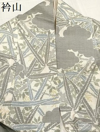 平和屋着物●本場大島紬 白大島 カタス9マルキ 雲重ね草花文 正絹 逸品 AABE5867ph