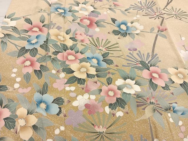 平和屋着物○訪問着 友禅 作家物 茂樹 枝花文 暈し染め