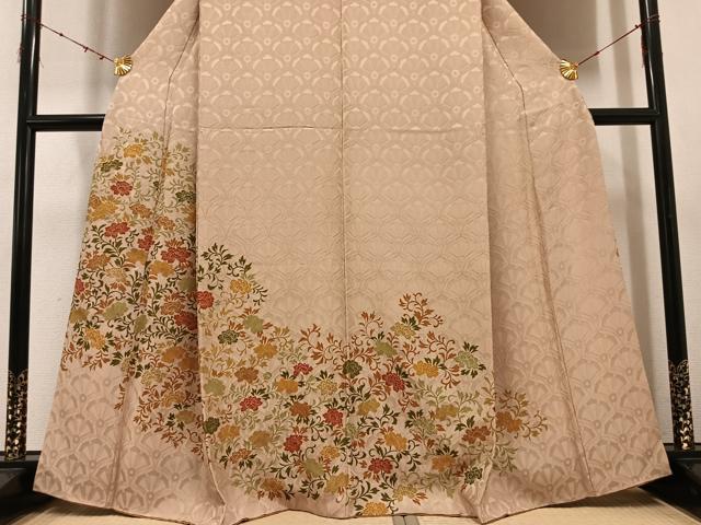 平和屋着物●訪問着　花唐草文　金彩　正絹　逸品　AABE5897ph