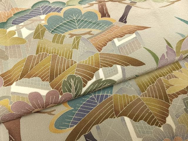 平和屋着物●十日町　加賀草木友禅の第一人者　田村哲彦　訪問着　花鳥文　正絹　逸品　AABE5918ph 平和屋着物○十日町 加賀草木友禅の第一人者 田村哲彦 訪問