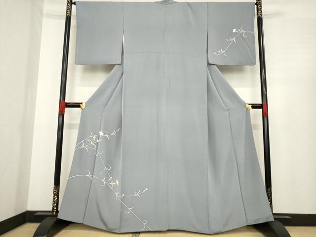 平和屋着物●本加賀友禅作家　清藤宏　訪問着　草花文　正絹　逸品　AABE5922ck 平和屋着物○本加賀友禅作家 清藤宏 訪問着 草花文 正絹 逸品