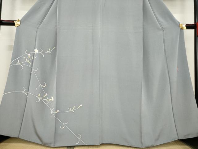 平和屋着物○本加賀友禅作家 清藤宏 訪問着 草花文 正絹 逸品