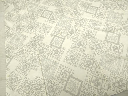 平和屋着物●上質な紬　花菱文　正絹　逸品　AABE5925ck