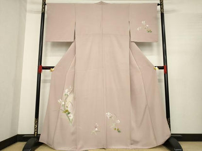 平和屋着物●訪問着　草花文　暈し染め　正絹　逸品　AABE5945ck