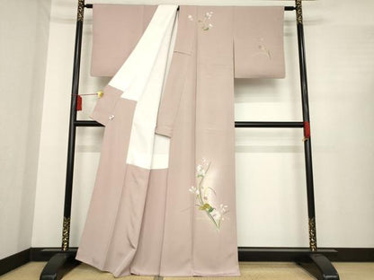 平和屋着物●訪問着　草花文　暈し染め　正絹　逸品　AABE5945ck