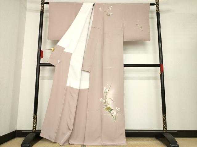 平和屋着物●訪問着　草花文　暈し染め　正絹　逸品　AABE5945ck