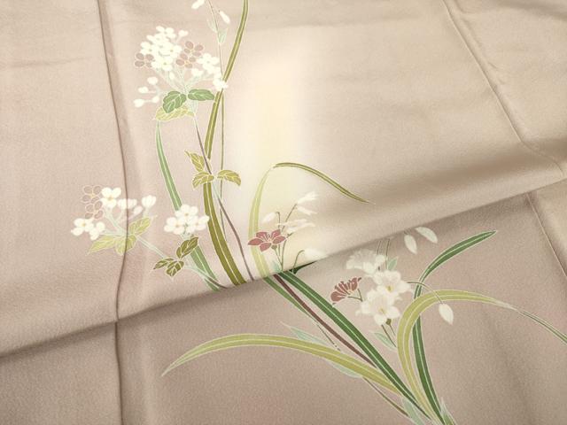 平和屋着物●訪問着　草花文　暈し染め　正絹　逸品　AABE5945ck