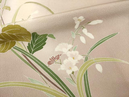 平和屋着物●訪問着　草花文　暈し染め　正絹　逸品　AABE5945ck
