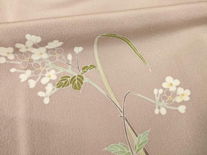 平和屋着物●訪問着　草花文　暈し染め　正絹　逸品　AABE5945ck