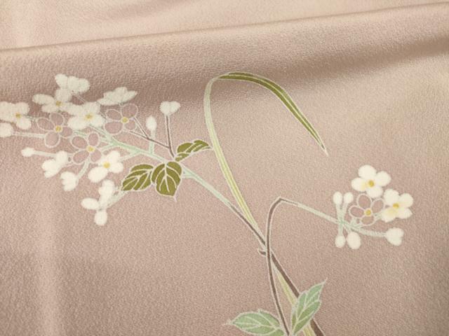 平和屋着物●訪問着　草花文　暈し染め　正絹　逸品　AABE5945ck