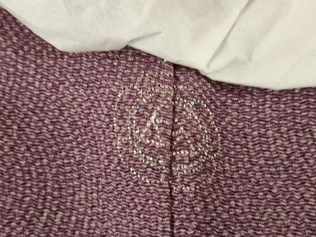 平和屋着物●江戸小紋　作家物　極小鮫小紋柄　鬼しぼ縮緬　正絹　逸品　AABE5948ck 平和屋着物○江戸小紋 作家物 極小鮫小紋柄 鬼しぼ縮緬 正絹