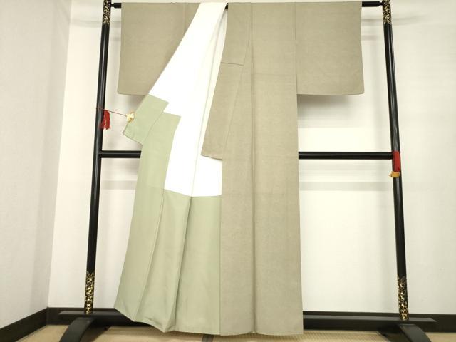 平和屋着物●江戸小紋　極小鮫小紋柄　正絹　逸品　AABE5949ck