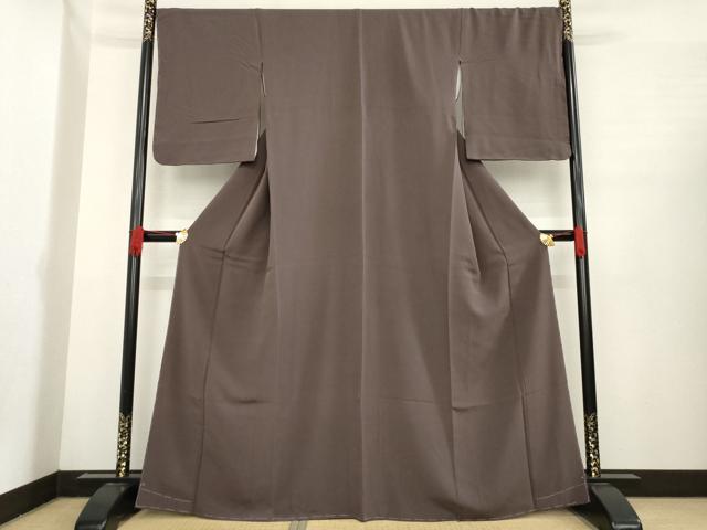 平和屋着物○上質な色無地 紅消鼠色 正絹 逸品 未使用