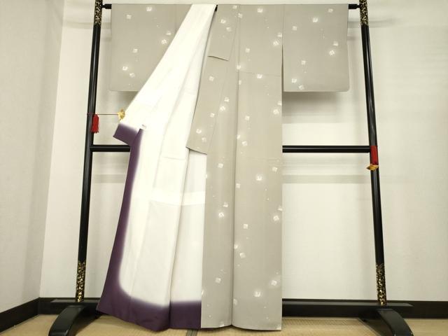 平和屋着物●上質な小紋　源氏香花文　正絹　逸品　AABE5971ck
