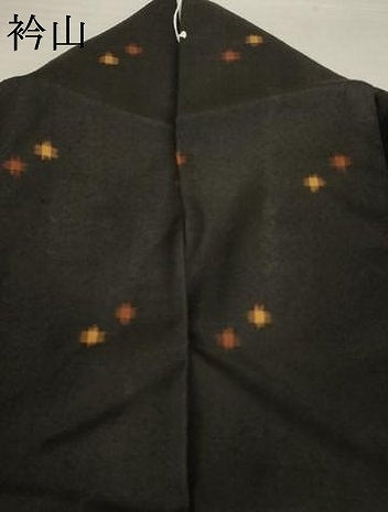 平和屋着物○上質な紬 十字絣 正絹 逸品 AABE5972ck