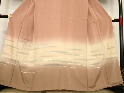 平和屋着物●日本画家　水嶋征夫　訪問着　さざなみ　暈し染め　正絹　逸品　AABE5999ck