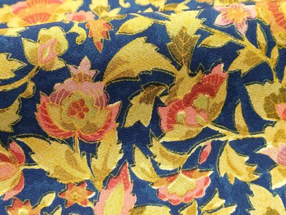 平和屋着物■上質な小紋 更紗花文 正絹 逸品 AABE6015sx