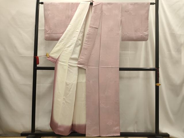 平和屋着物■上質な小紋　雲取扇面地紋　暈し染め　正絹　逸品　AABE6021sx