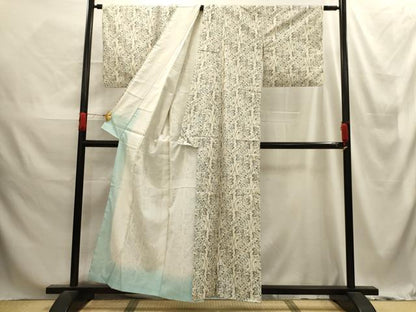 平和屋着物■上質な紬　花丸文　正絹　逸品　AABE6343sx