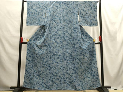 平和屋着物■上質な小紋 流水花文 正絹 逸品 AABE6395sx