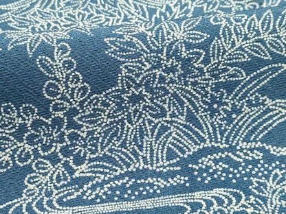 平和屋着物■上質な小紋 流水花文 正絹 逸品 AABE6395sx