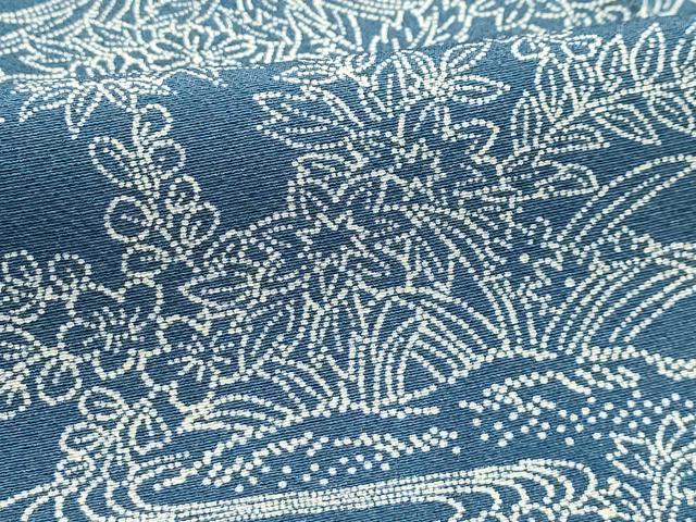 平和屋着物■上質な小紋 流水花文 正絹 逸品 AABE6395sx