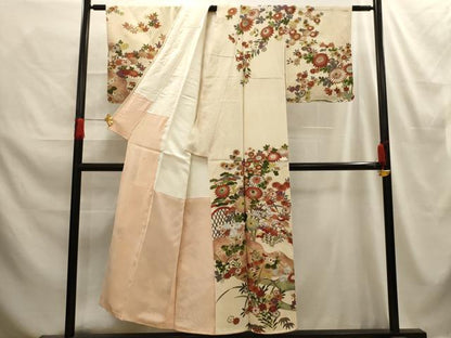 平和屋着物■訪問着 流水花籬文 金銀彩 正絹 逸品 AABE6412sx