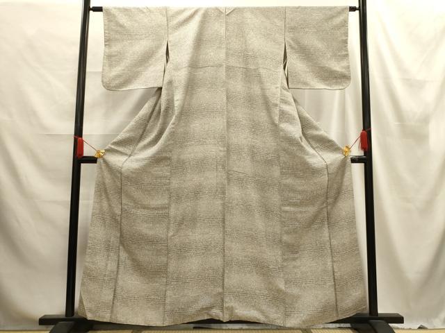平和屋着物■上質な小紋 横段文 正絹 逸品 AABE6433sx