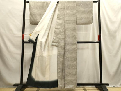 平和屋着物■上質な小紋 横段文 正絹 逸品 AABE6433sx