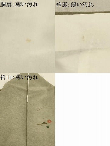 平和屋着物■訪問着 流水草花文 金彩 正絹 逸品 AABE6442sx