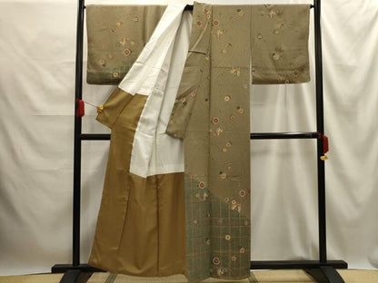 平和屋着物■訪問着 花蝶文 金彩 正絹 逸品 AABE6451sx