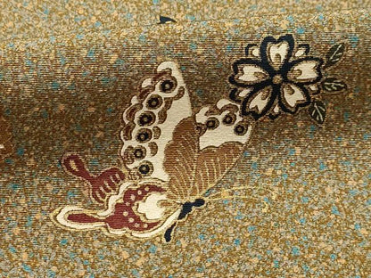 平和屋着物■訪問着 花蝶文 金彩 正絹 逸品 AABE6451sx