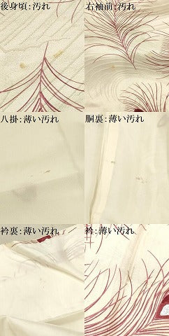 平和屋着物■上質な小紋 孔雀羽文 銀彩 正絹 逸品 AABE6453sx