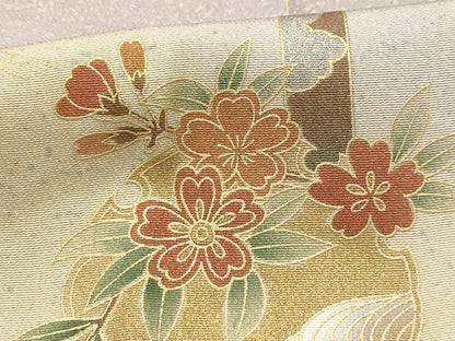平和屋着物■訪問着 松竹梅 雪輪花文 暈し染め 金銀彩 正絹 逸品 AABE6457sx