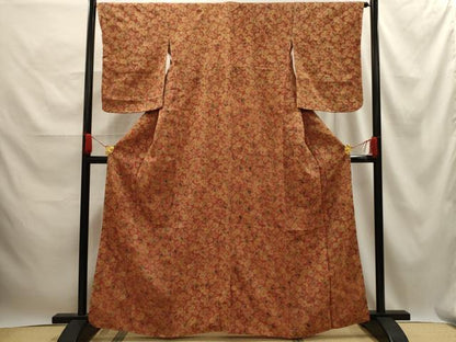 平和屋着物■上質な小紋 花丸文 金彩 正絹 逸品 AABE6469sx