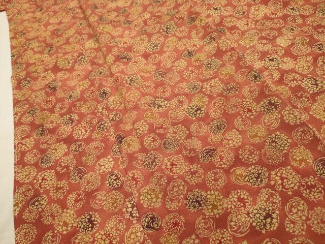 平和屋着物■上質な小紋 花丸文 金彩 正絹 逸品 AABE6469sx